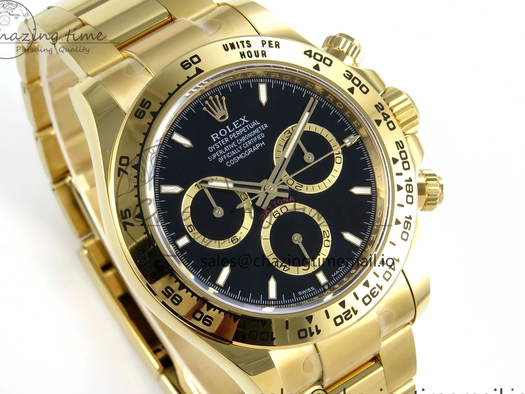 MiroTime 0123 TimelessDesign Daytona 126508 APSF 1:1 Best Edition Black Dial on YG Braclet SH 742